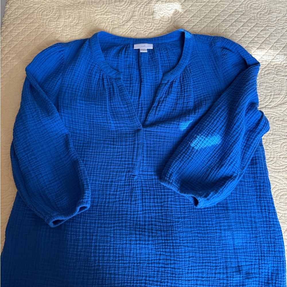 J. Jill Blue Textured Women's Top